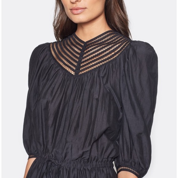 Joie Mishika Dress caviar black NWT size Large RARE retail $348 GORGEOUS - Picture 2 of 6